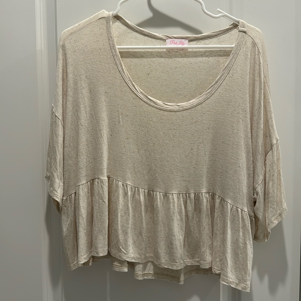 Peplum crop top by Pink Lily